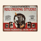 Personalized Guitar Where Words Customized Classic Metal Signs 746786 - 746788 - DiyGiftly