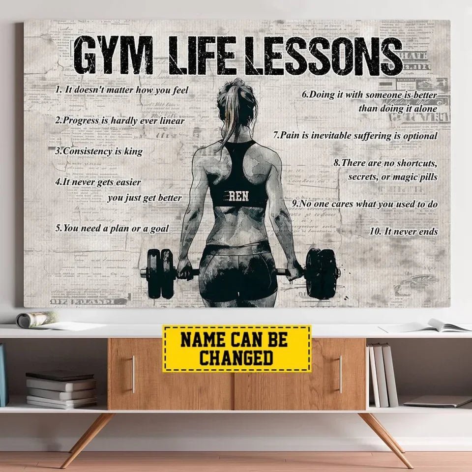 Personalized Gym Life Lessons Poster - Gift For Gym Lovers 745244 - 745723 - DiyGiftly