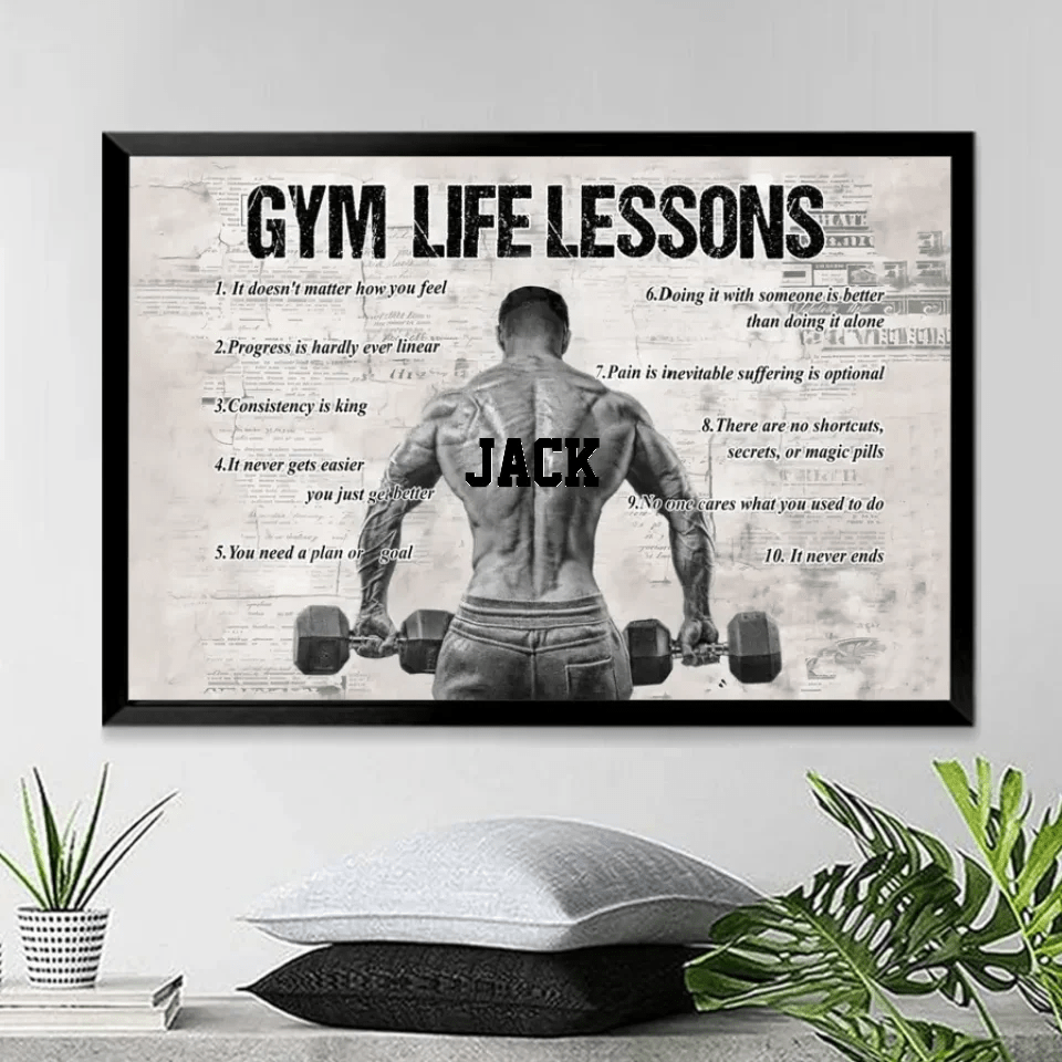 Personalized Gym Life Lessons Poster - Gift For Gym Lovers 748422 - 748425 - DiyGiftly