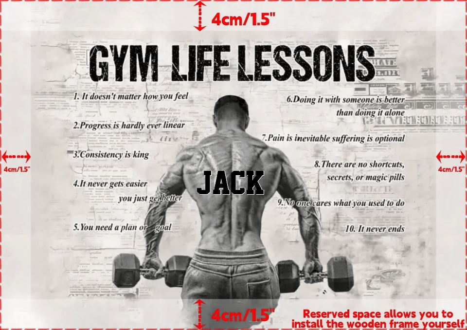 Personalized Gym Life Lessons Poster - Gift For Gym Lovers 748422 - 748425 - DiyGiftly