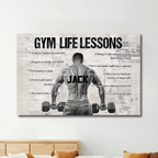 Personalized Gym Life Lessons Poster - Gift For Gym Lovers 748422 - 748425 - DiyGiftly