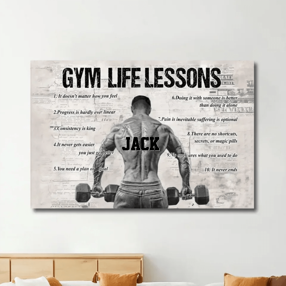 Personalized Gym Life Lessons Poster - Gift For Gym Lovers 748422 - 748425 - DiyGiftly