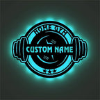Personalized Gym Metal Sign with Background Extension – Custom Fitness Wall Decor, Unique Gift for Gym Lovers and Athletes 02751744 - DiyGiftly