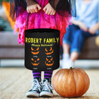 Personalized Halloween Pumpkin Devil Face Candy Trick or Treat Large Bucket Bag with Name Halloween Party Gift for Kids 34696448 - DiyGiftly