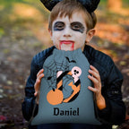 Personalized Halloween Witch Pumpkin Drawstring Snack Candy Bag with Initial and Name Trick or Treat Gift for Kids 34205440 - DiyGiftly