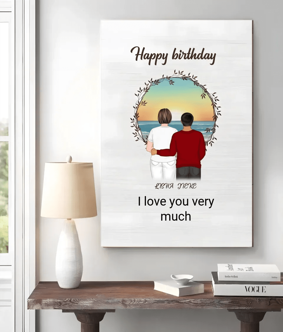 Personalized Happy Birthday Mom Canvas 724719 - 725117 - DiyGiftly
