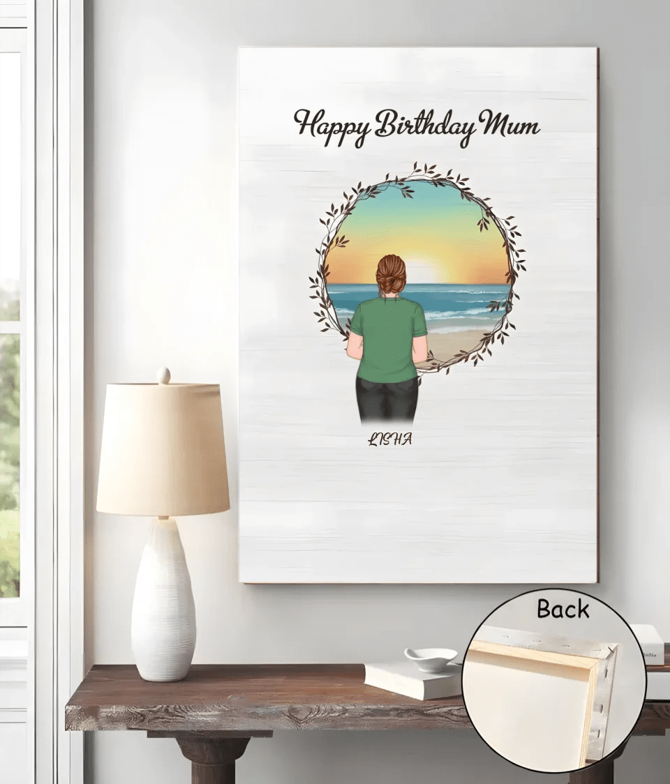 Personalized Happy Birthday Mom Canvas 724719 - 725117 - DiyGiftly