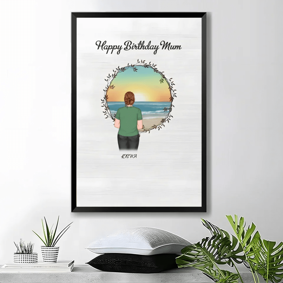 Personalized Happy Birthday Mom Canvas 724719 - 725117 - DiyGiftly