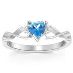 gifts for wife Heartfelt Surprise - Heartfelt Gift - Heart Birthstone Promise Ring Silver Ring Valentines Gift - gifts for wi