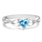 gifts for wife Heartfelt Surprise - Heartfelt Gift - Heart Birthstone Promise Ring Silver Ring Valentines Gift - gifts for wi