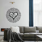 Personalized Heart - Shaped Floral Metal Wall Decor - Custom Couple Name Romantic Home Decoration - Valentine’s Day Gift 1083940 - DiyGiftly