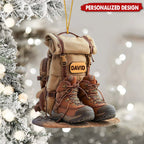 Personalized Hiking Acrylic Ornament - 2D Flat Design for Hiking Lovers, Perfect Christmas Ornament for Adventurers and Outdoor Enthusiasts 88050688 - DiyGiftly