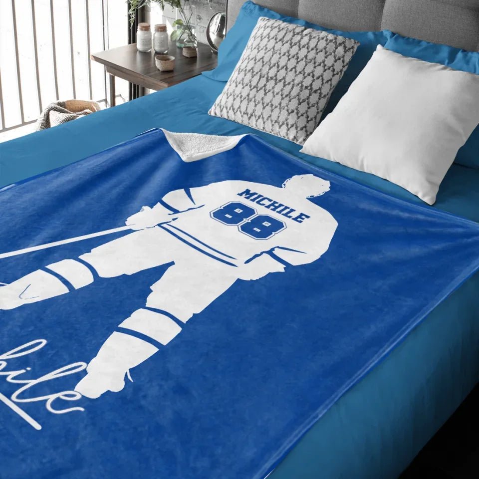 Personalized Hockey Blanket 747856 - DiyGiftly