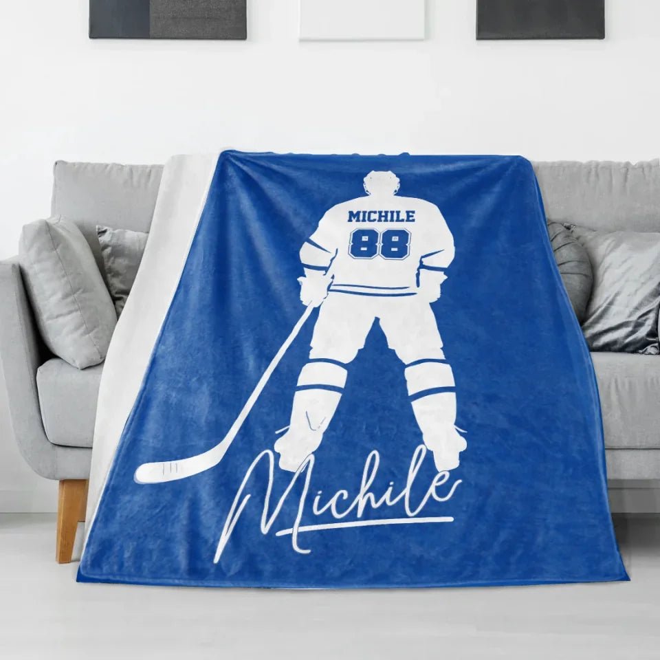 Personalized Hockey Blanket 747856 - DiyGiftly
