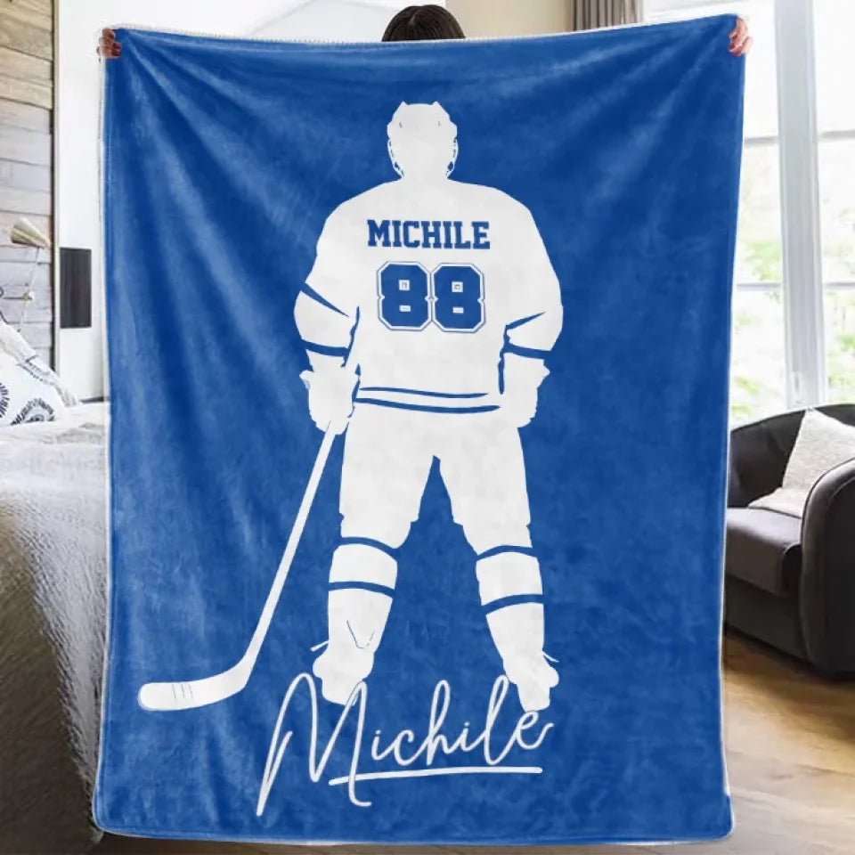 Personalized Hockey Blanket 747856 - DiyGiftly