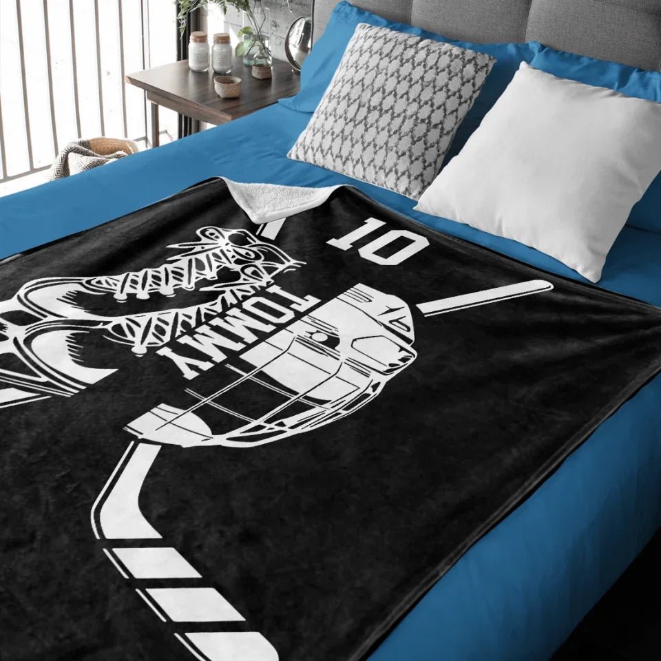 Personalized Hockey Blanket 748379 - DiyGiftly