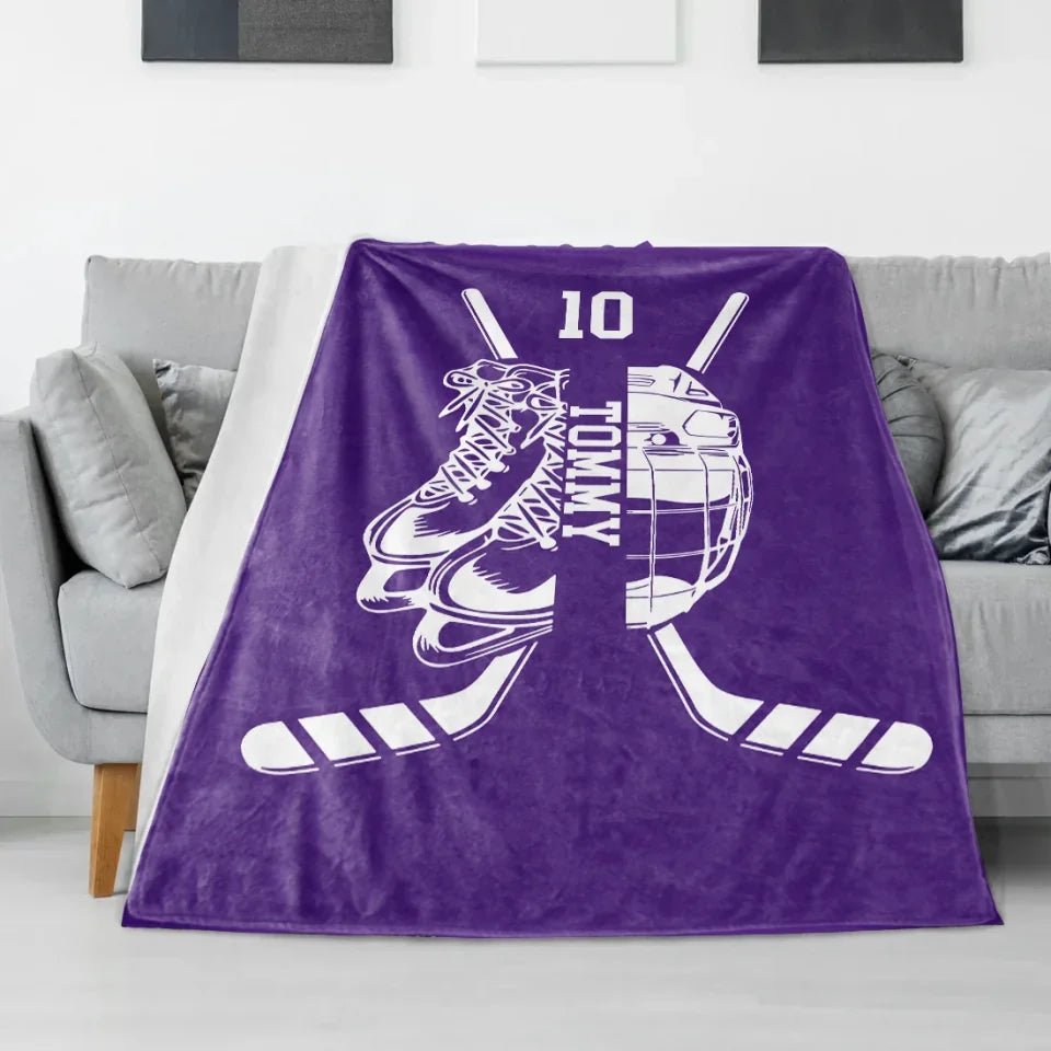 Personalized Hockey Blanket 748379 - DiyGiftly