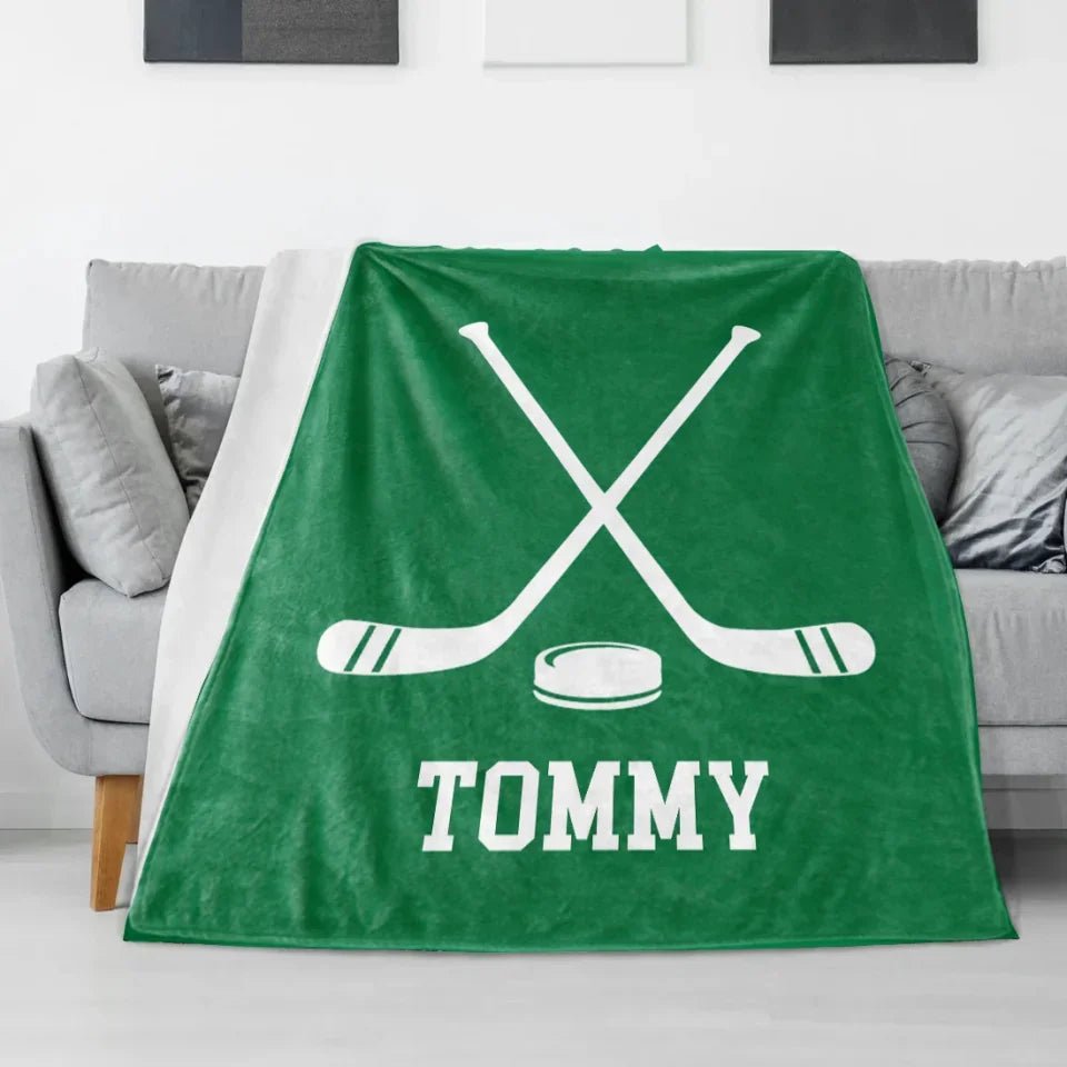 Personalized Hockey Blanket 748420 - DiyGiftly