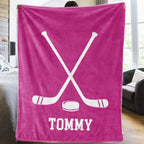 Personalized Hockey Blanket 748420 - DiyGiftly