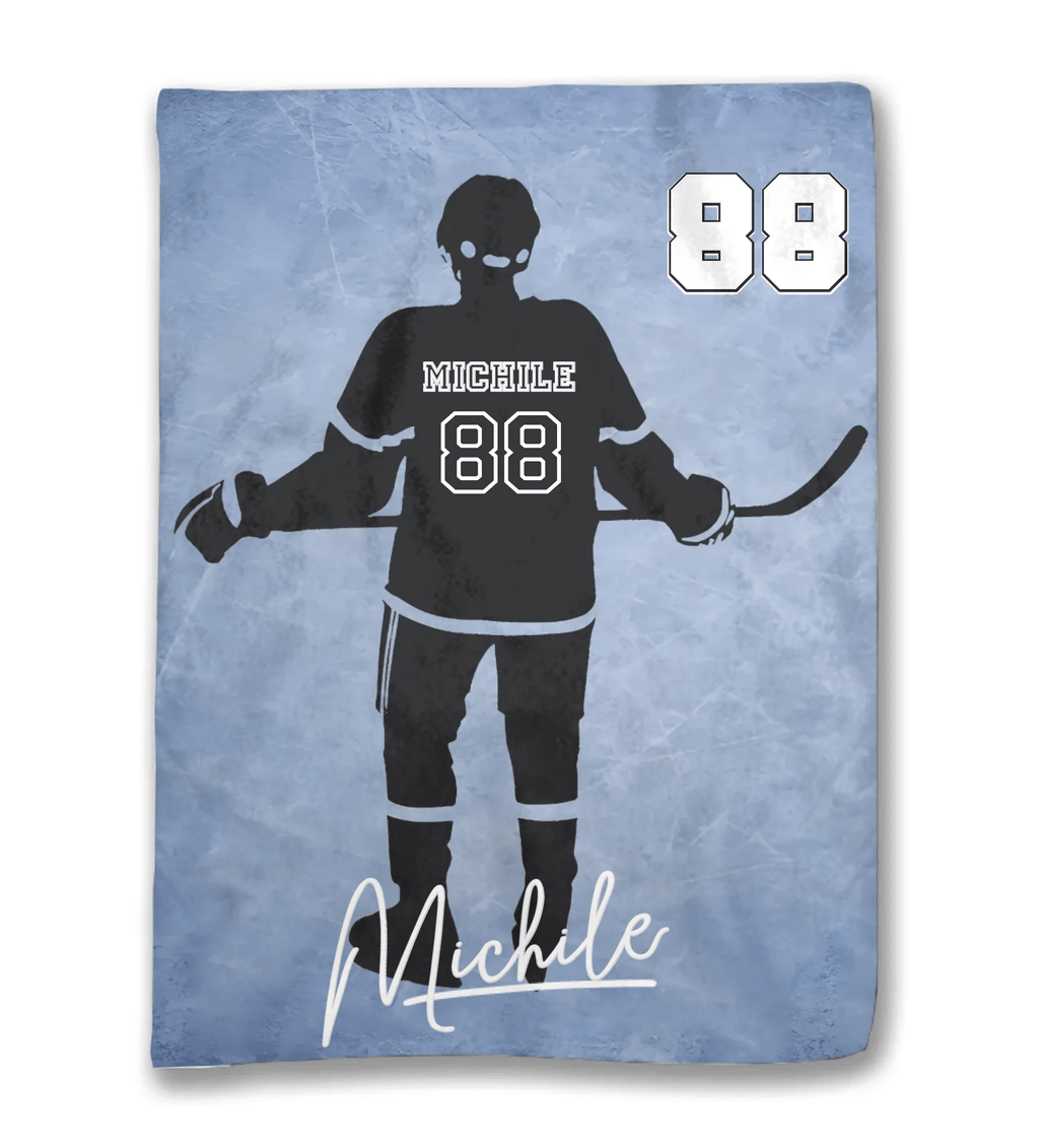 Personalized Hockey Blanket Gift 747683 - DiyGiftly