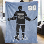 Personalized Hockey Blanket Gift 747683 - DiyGiftly