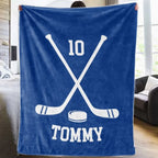Personalized Hockey Blanket Gift 748439 - DiyGiftly