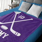 Personalized Hockey Blanket Gift 748439 - DiyGiftly