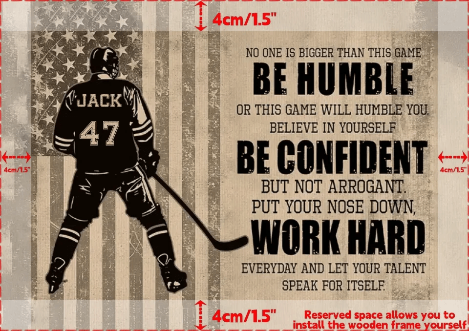 Personalized Hockey Life Lessons Poster - Gift For Hockey Lovers 748360 - 748361 - DiyGiftly