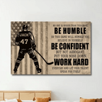 Personalized Hockey Life Lessons Poster - Gift For Hockey Lovers 748360 - 748361 - DiyGiftly