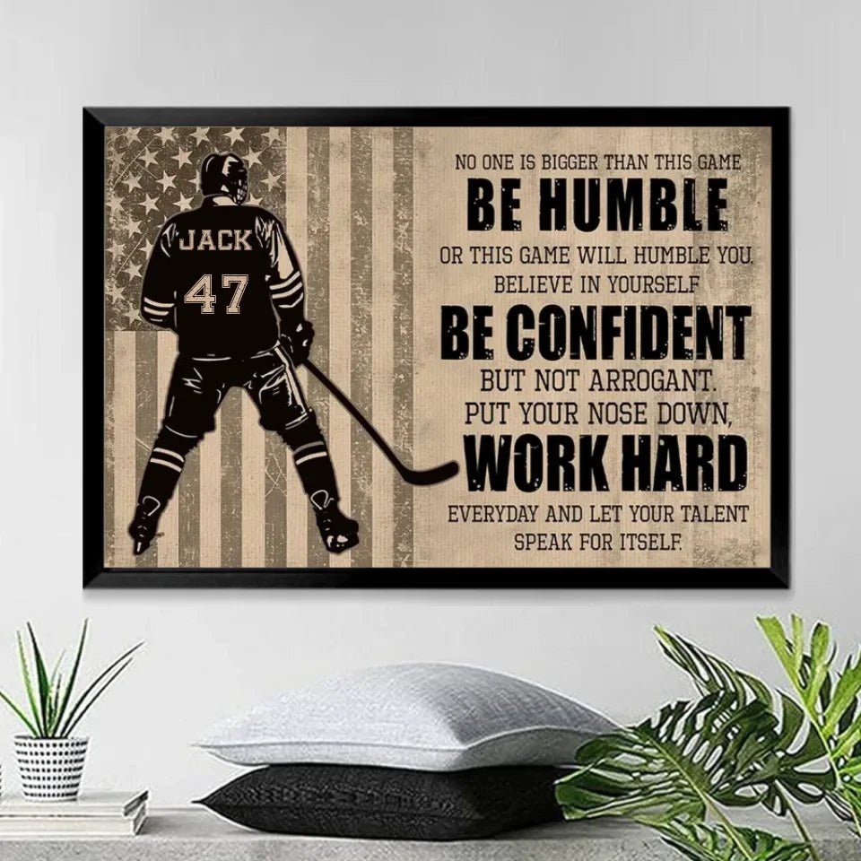 Personalized Hockey Life Lessons Poster - Gift For Hockey Lovers 748360 - 748361 - DiyGiftly
