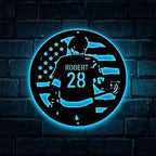 Personalized Hockey Player Metal Sign – Custom Name & Number Sports Wall Art Decor 09830144 - DiyGiftly