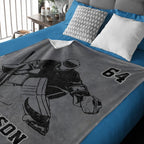 Personalized Hockey Player Soft Comfort Blanket 747830 - DiyGiftly