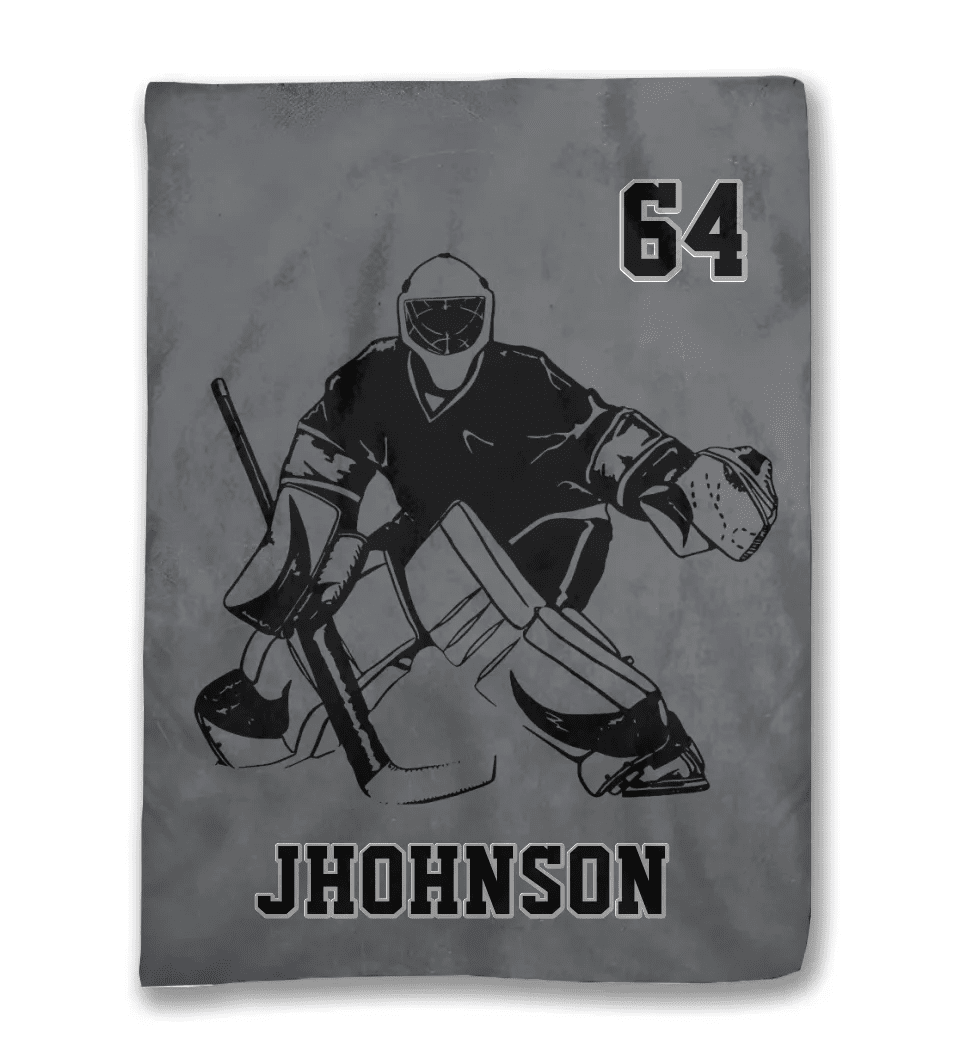 Personalized Hockey Player Soft Comfort Blanket 747830 - DiyGiftly