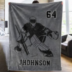 Personalized Hockey Player Soft Comfort Blanket 747830 - DiyGiftly