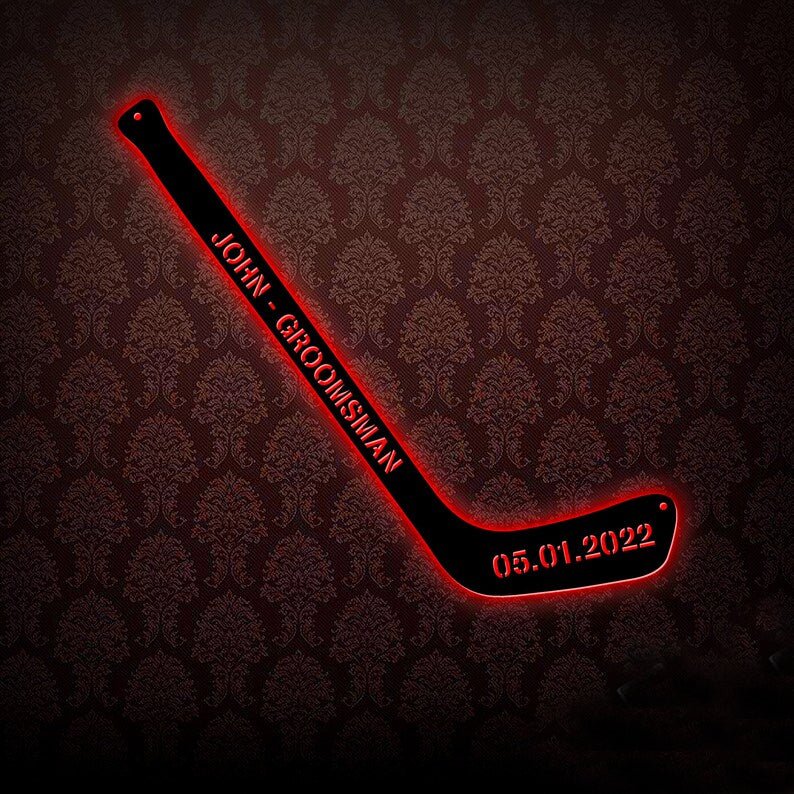 Personalized Hockey Stick Metal Sign Gift – Custom Name Wall Art, Sports Room Decor, Teen Boys Bedroom, Man Cave Wall Hanging, Hockey Player Present, Team Coach & Fan Gift 17496064 - DiyGiftly