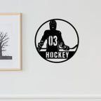 Personalized Hockey Wall Art – Custom Name & Number Metal Sign, Sports Room Decor for Teen Boys, Man Cave Wall Hanging, Hockey Player Gift, Team Coach Present, Bedroom Decoration for Hockey Fans 49034496 - DiyGiftly