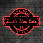 Personalized Home Bar Illuminated Sign – Custom LED Light Sign with Name, Man Cave Pub Wall Decor Gift for Beer Lovers 01923840 - DiyGiftly
