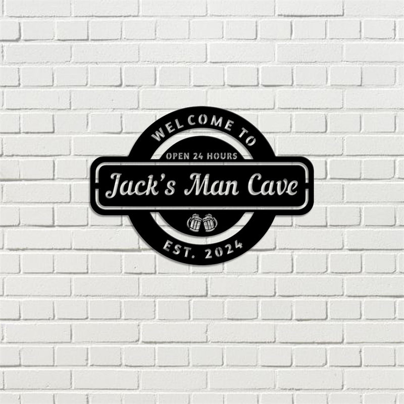 Personalized Home Bar Illuminated Sign – Custom LED Light Sign with Name, Man Cave Pub Wall Decor Gift for Beer Lovers 01923840 - DiyGiftly