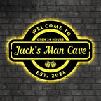 Personalized Home Bar Illuminated Sign – Custom LED Light Sign with Name, Man Cave Pub Wall Decor Gift for Beer Lovers 01923840 - DiyGiftly