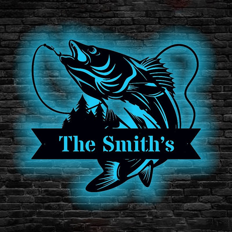 Personalized Home Metal Fishing Sign – Custom Cabin, Lake House, or Outdoor Wall Plaque, Gift for Anglers & Fishing Enthusiasts 2052864 - DiyGiftly