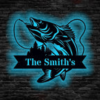 Personalized Home Metal Fishing Sign – Custom Cabin, Lake House, or Outdoor Wall Plaque, Gift for Anglers & Fishing Enthusiasts 2052864 - DiyGiftly