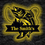 Personalized Home Metal Fishing Sign – Custom Cabin, Lake House, or Outdoor Wall Plaque, Gift for Anglers & Fishing Enthusiasts 2052864 - DiyGiftly