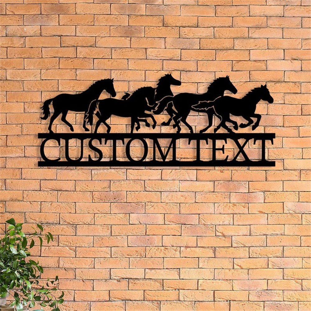 Personalized Horses Name Metal Wall Art – Custom Equestrian Ranch Sign, Rustic Farmhouse Horse Decor, Unique Gift for Horse Lovers & Stable Owners 42216704 - DiyGiftly