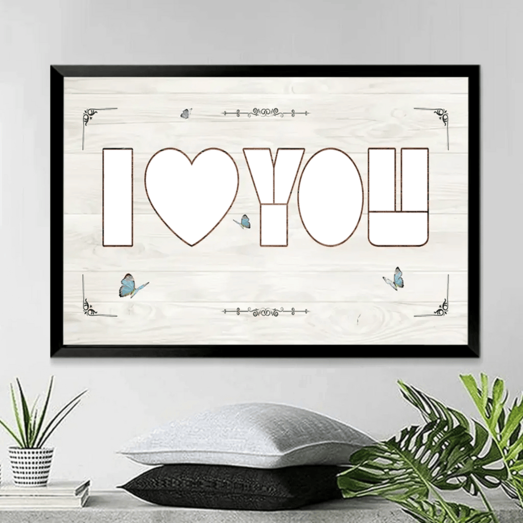Personalized I Love You Photo Collage Canvas, Custom Anniversary Picture Collage, Wedding Gift 745967 - 745997 - DiyGiftly