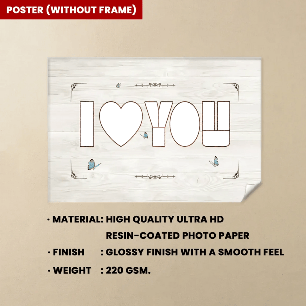 Personalized I Love You Photo Collage Canvas, Custom Anniversary Picture Collage, Wedding Gift 745967 - 745997 - DiyGiftly