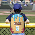 Personalized Ice Cream Dripping Baseball Sports Backpack Lunch Bag Pencil Case Set with Name and Number Back to School Gift for Kids Students 60279808 - DiyGiftly