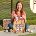 Personalized Ice Cream Dripping Baseball Sports Backpack Lunch Bag Pencil Case Set with Name and Number Back to School Gift for Kids Students 60279808 - DiyGiftly