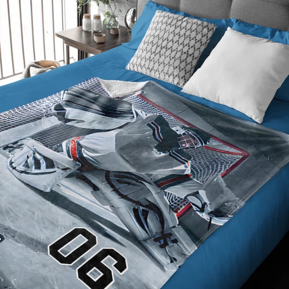 Personalized Ice Hockey Blanket Gift 748328 - DiyGiftly