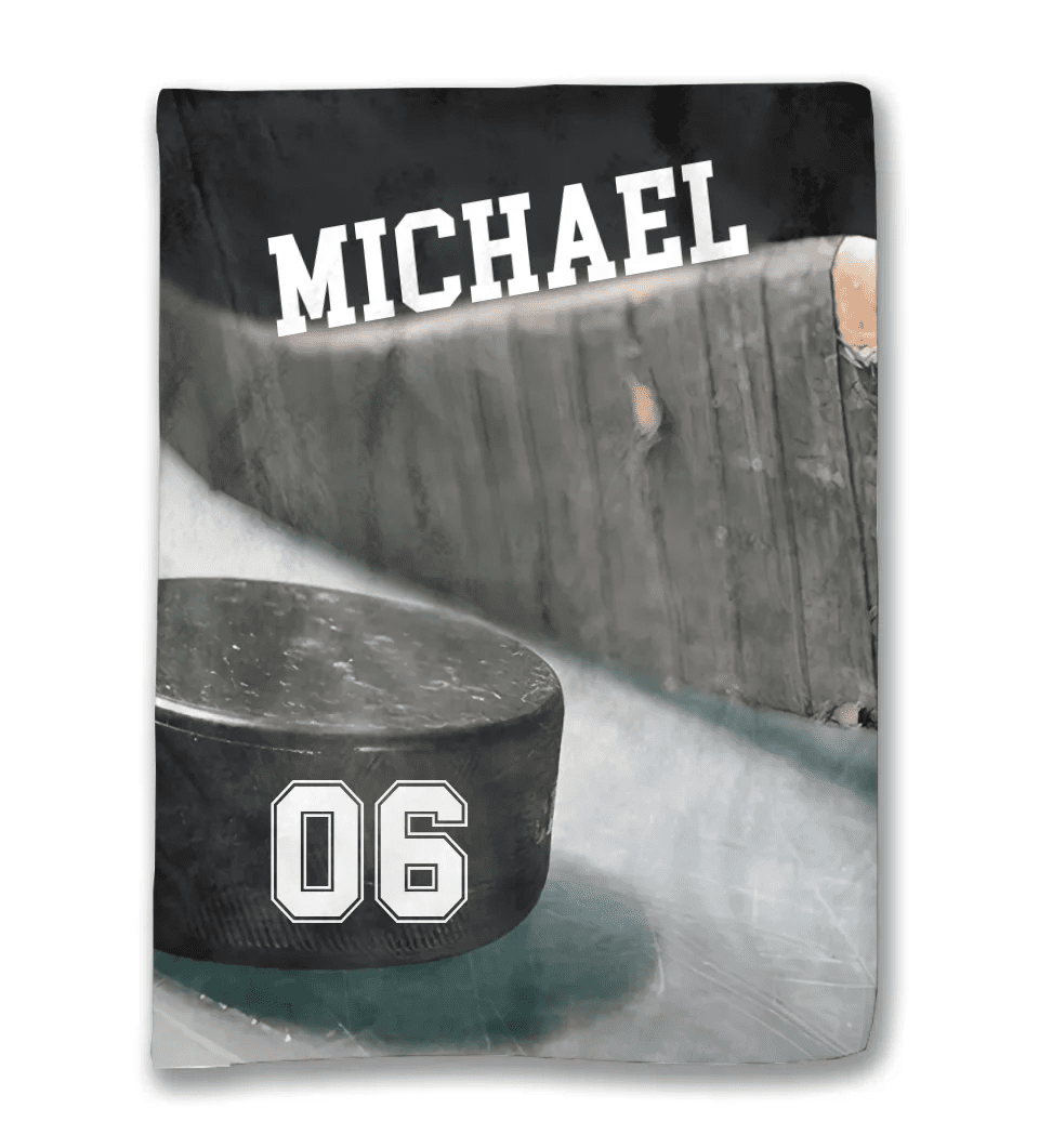 Personalized Ice Hockey Blanket Gift 748328 - DiyGiftly