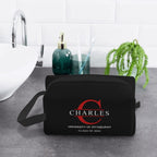 Personalized Initials & Custom Text Toiletry Bag - Back to School Gift - DiyGiftly